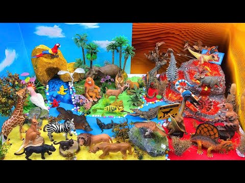 Explore Jungle, Desert & Dinosaur World ππ¦| DIY Diorama
