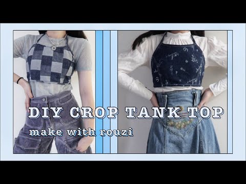 DIY Crop Tank Top // Belly Band！手作清涼肚兜小背心x三種穿搭｜ROUZI