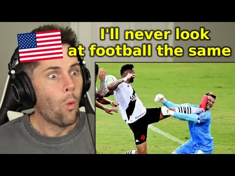 American Reacts to the Most BRUTAL Fouls in Football