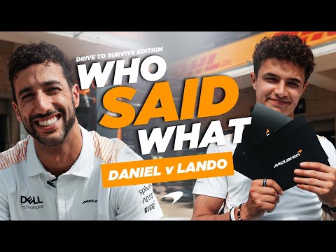 Lando Norris and Daniel Ricciardo play the Formula 1: Drive to Survive Quiz