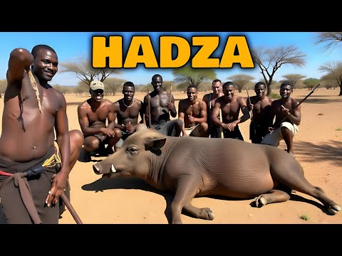 POLOWANIE Z PLEMIENIEM HADZA PRZEZ 1 DZIEŃ ! - JEDZĄ SUROWE MIĘSO, ABY PRZEŻYĆ! -  FILM DOKUMENTALNY
