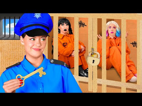 Box Fort Prison Escape with Wednesday Addams by Crazy DO