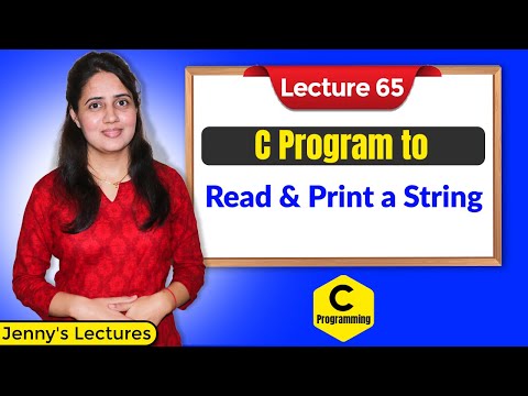 C_65 C Program to Read and Print a String | C Programming Tutorials