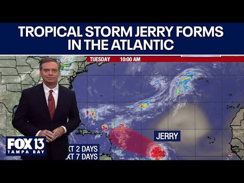 Tropical Storm Jerry forms in the Atlantic