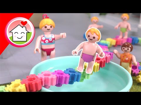 Playmobil Familie Hauser - Der Baustein Parkour - Parkour Geschichten mit Anna und Lena