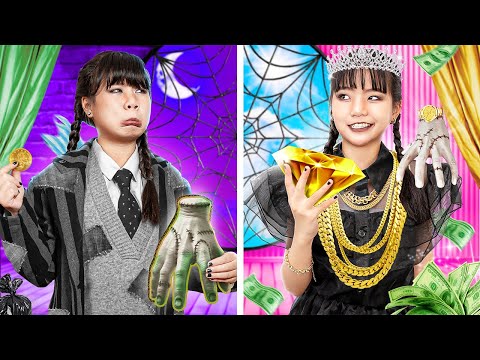 Poor Baby Doll Vs Rich Suzy Extreme Makeover To Wednesday Addams At Costume Contest