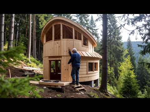 A Man Wants to Live in the Forest. He Built a House in the Mountains