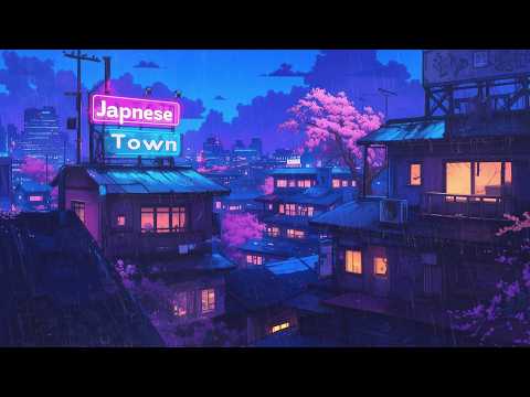 Lofi Hip Hop Beats for Rainy Nights 🌧️ Study & Sleep | 80s & 1990 | The Japanese Town