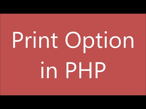 Print Option in PHP using Javascript | Save in Pdf | PHP Beginner Tutorial