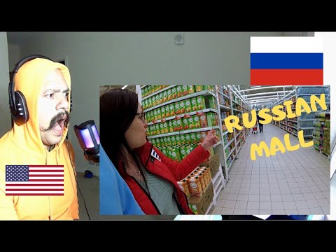 Russian supermarket | American in a Russian mall supermarket | иностранец в русском магазине
