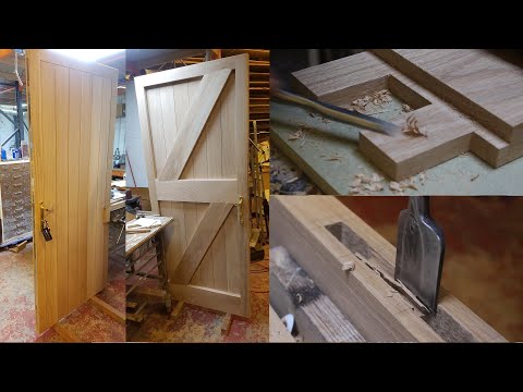 Making a traditional framed ledge and brace door in Oak