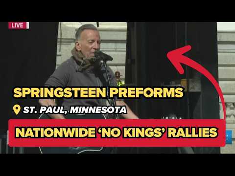 Bruce Springsteen performs “Streets of Minneapolis” at No Kings rally in St. Paul; LIVE VIDEO