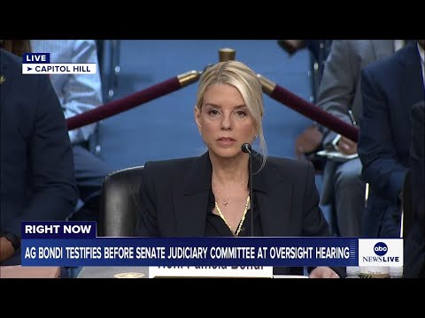 LIVE: AG Bondi testifies before Senate committee at oversight hearing