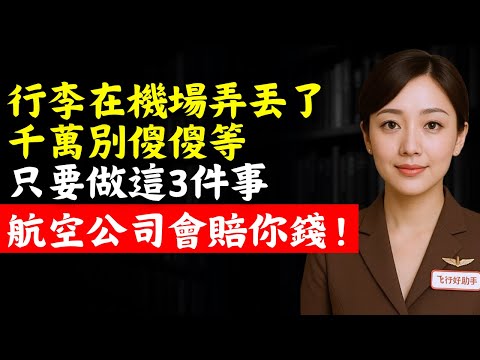 行李在機場丟了怎麼辦？資深空姐提醒：千萬別傻傻等！記住做這3件事，航空公司馬上賠錢讓你住酒店！ | 神秘未解