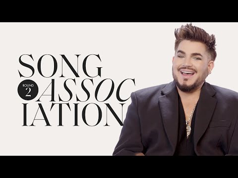 Adam Lambert Sings 'Whataya Want From Me', Queen & Miley Cyrus in ROUND 2 of Song Association | ELLE