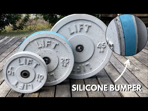 How to make CONCRETE WEIGHTS PLATES with Adapters and Silicone Bumpers | 10, 25, 45 Pounds Plate