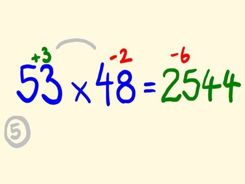 Fast Mental Multiplication Trick - Multiply in your head numbers near 50