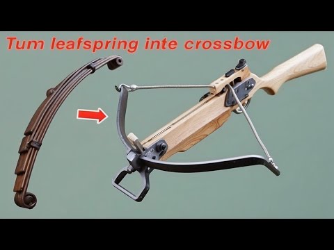 Powerful Mini Crossbow from Old Rusty Leaf Spring | Turn Leaf Spring into Crossbow #DIYCrossbow”