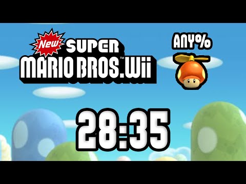 New Super Mario Bros. Wii - Any% Speedrun in 28:35
