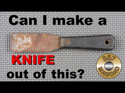 Make a Shop Knife / Bushcraft Knife Out Of an Old Putty Knife