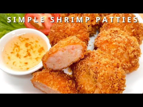 Simple Thai Shrimp Patties Recipes I How to make Thai Shrimp Cakes