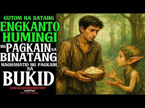 GUTOM NA BATANG ENGKANTO HUMINGI NG PAGKAIN SA BINATANG MAGHAHATID NG PAGKAIN SA BUKID | True Story