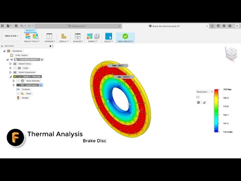 FUSION 360 || THERMAL ANALYSIS OF BRAKE DISC || SIMULATION || TUTORIAL