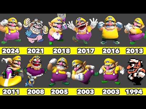 Evolution of Wario Playable Character Game Graphics In Nintendo Games (1994-2024)