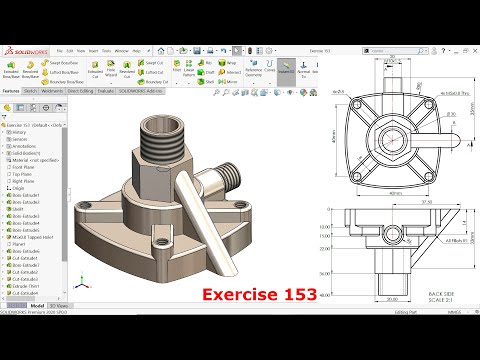 Solidworks Complex Part Modelling Exercise 153