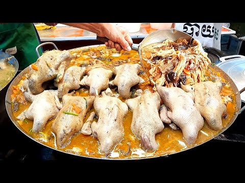 Phnom Penh street food! Soup duck, Grilled duck & More
