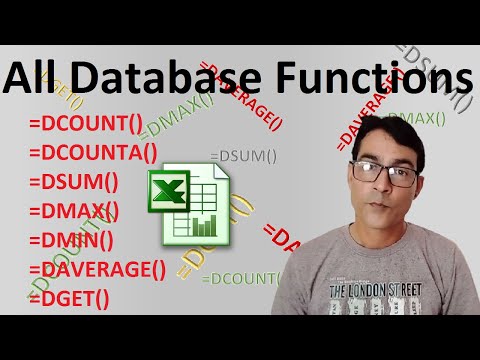 All Database functions in excel | DSUM, DGET, DAVERAGE, DCOUNT, DMAX, DMIN, DCOUNTA FORMULA IN EXCEL