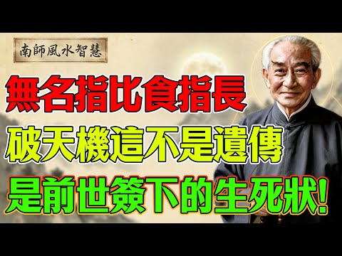 南懷瑾：無名指比食指長？南懷瑾含淚道破“天機”：這不是遺傳，是你前世簽下的“生死狀”！