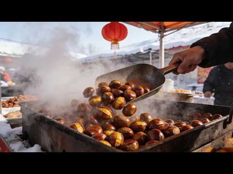 The Beijing Grand Market in China, where there is an abundance of delicious food