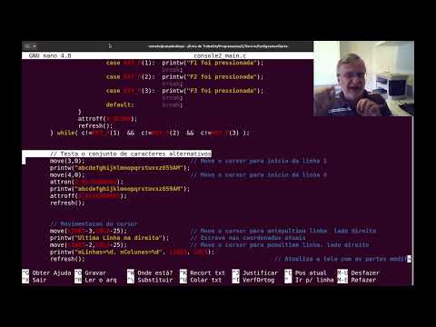 Example using ncurses