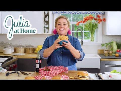Homemade Sirloin Burgers with Pickled Red Onions & Oven Fries | Full Episode | Julia at Home (S2 E1)