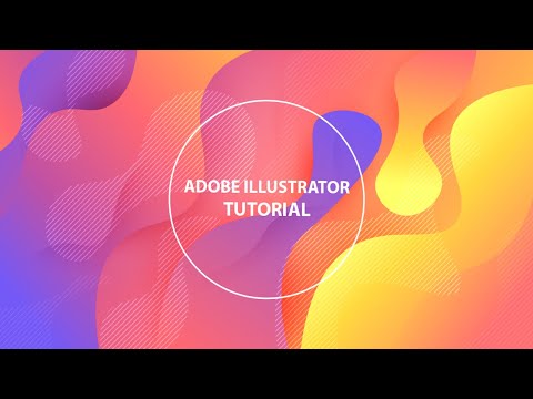 Colorful Yellow Geometric Background  Composition of liquid form  Illustrator CC Tutorial