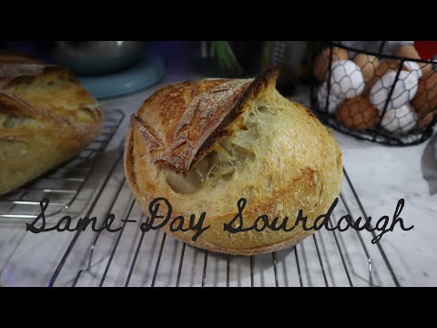 Master Sourdough Bread In Just One Day with this recipe! Step-by-step #samedaysourdough #sourdough