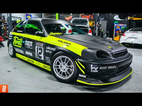 Building a REAR WHEEL DRIVE Civic in 20 minutes! [COMPLETE TRANSFORMATION]