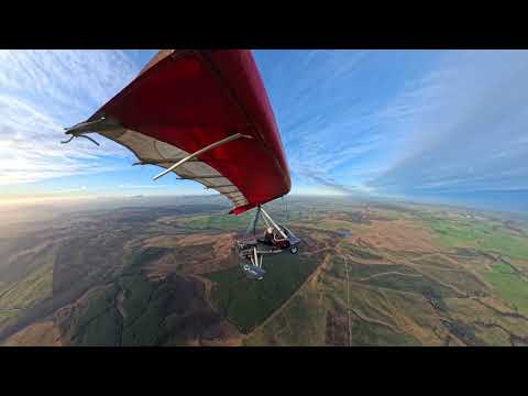 360 video in 4k. Microlight flight around Northumberland