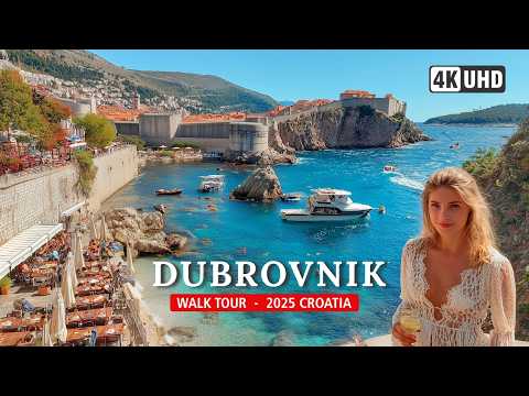 DUBROVNIK Walking Tour 4K 🏝️ |  UNESCO Old Town & Adriatic Beauty