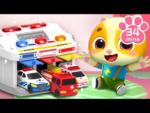Baby Learns Vehicles with Daddy | Police Car | Colors Song | Kids Song | Mimi and Daddy