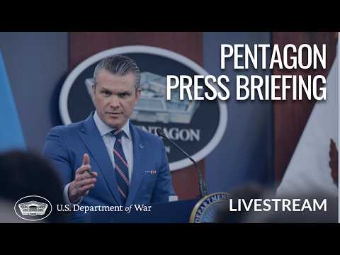 LIVE: Secretary of War and CJCS, Air Force Gen. Dan Caine, Hold a Press Briefing at the Pentagon
