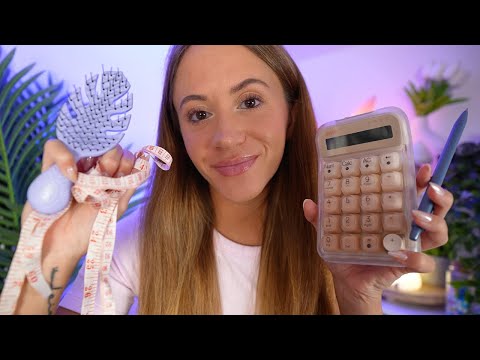 ASMR Measuring, Drawing, & Hairbrushing In Class (writing, typing, personal attention)