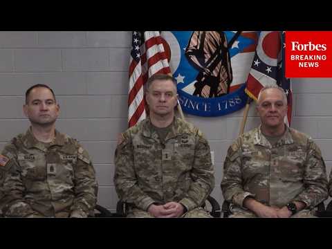 Ohio Nat Guard Members Deliver Address After Three Of Their Service Members Fall In Iraq Plane Crash