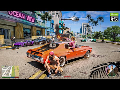 GTA 6 Lucia & Jason 8K Action Gameplay | RTX 5090 Next-Gen Graphics Concept [GTA 5 PC MODS]