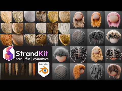 StrandKit is Live! The Hair, Fur & Dynamics Library for Blender