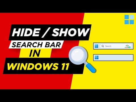 HOW TO REMOVE SEARCH BAR FROM TASKBAR IN WINDOWS 11 | Hide &amp; Disable Search Box Easily!
