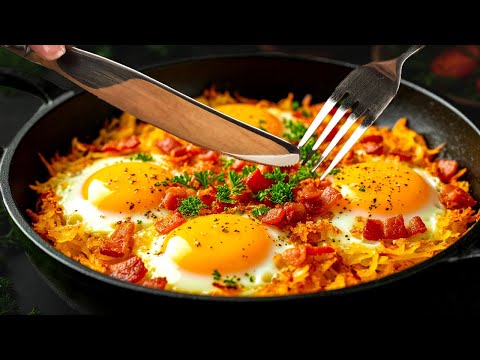 Besser als Pizza! 😋Sogar Kinder lieben diese Kartoffeln mit Eiern! Einfaches Rezept vom Küchenchef!