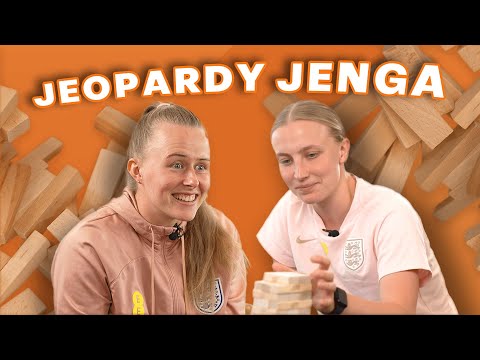 "I Shouldn't Cause She's Arsenal"| Lionesses Hannah Hampton & Aggie Beever-Jones play Jeopardy Jenga