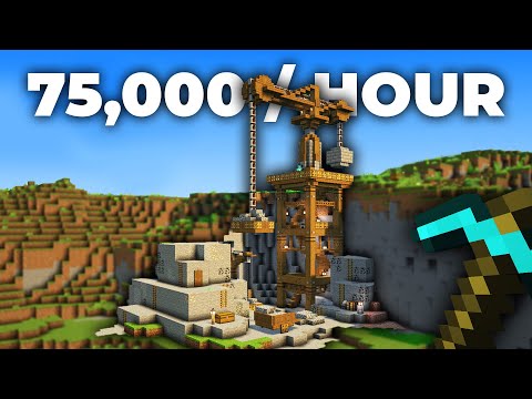 I Built an Automatic Stone Quarry in Minecraft Hardcore